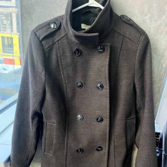 H&M double-breasted dark grey jacket size L unisex - Picture 2 of 11